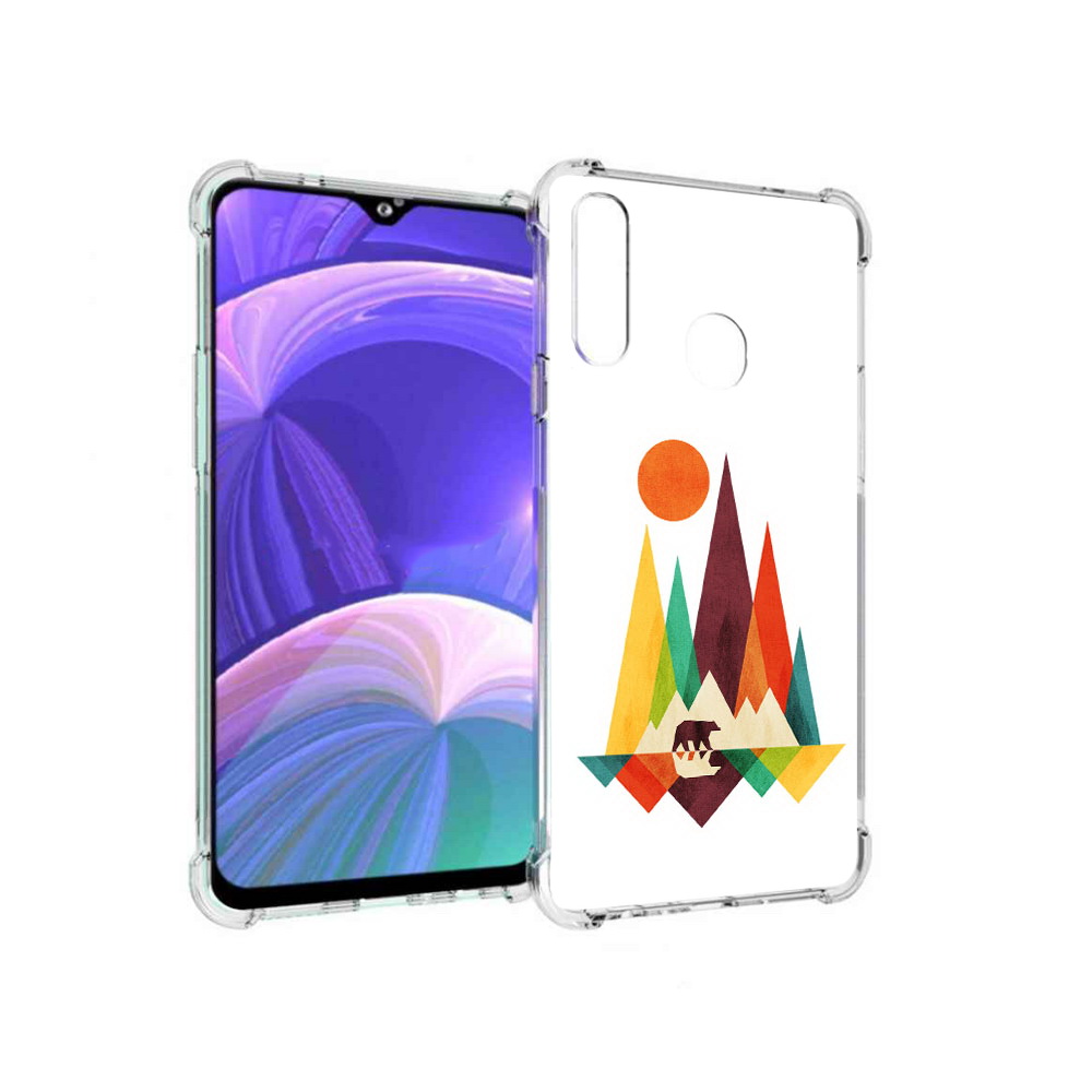 

Чехол MyPads Tocco для Samsung Galaxy A20s нарисованные горы с медведем (PT139755.554.506), Прозрачный, Tocco