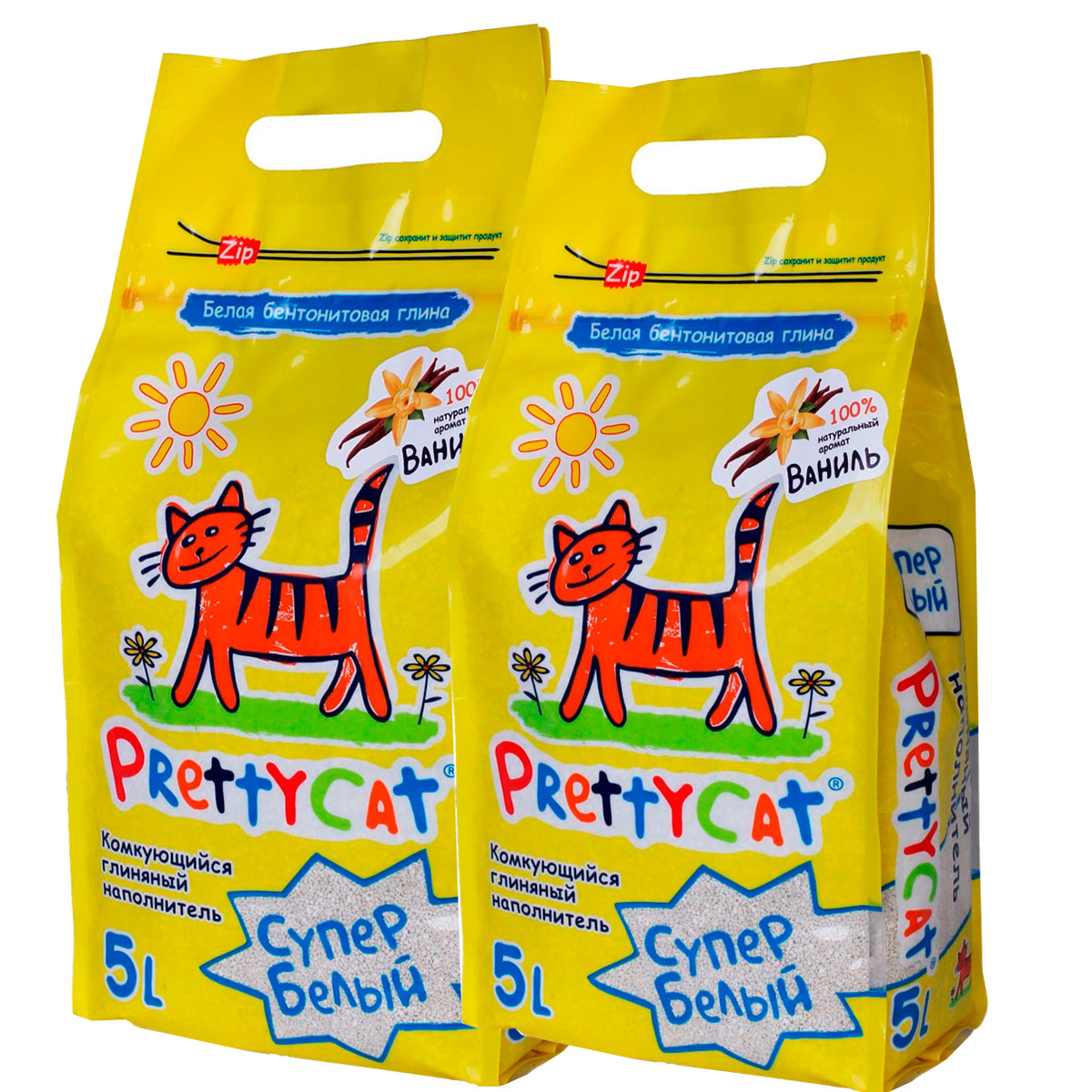 

PRETTY CAT PRETTY CAT СУПЕР БЕЛЫЙ наполнитель комкующийся для туалета кошек с ароматом ван