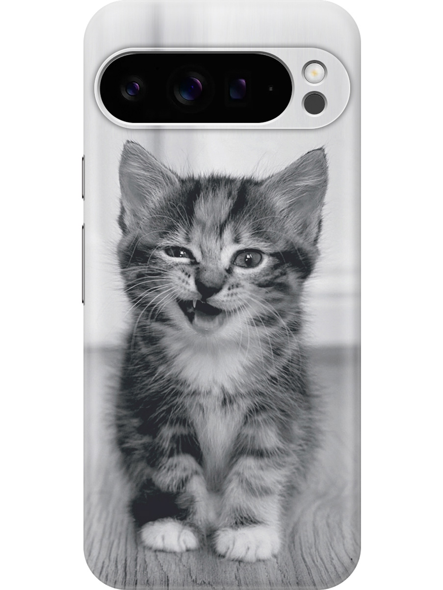

Силиконовый чехол на Google Pixel 9 pro с принтом "Котенок с ухмылкой", Прозрачный;белый;серый;черный, 784810311