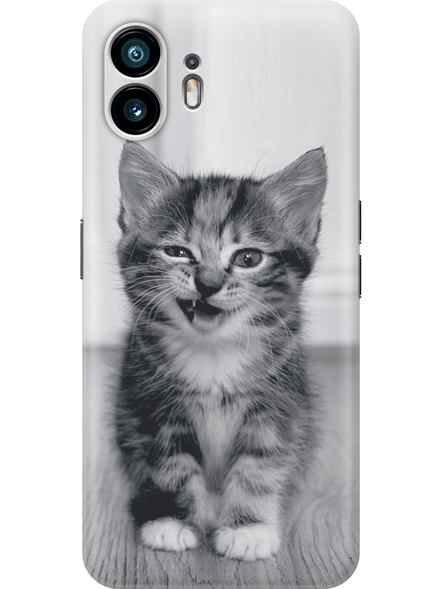 

Силиконовый чехол на Nothing Phone (2) с принтом "Котенок с ухмылкой", Прозрачный;белый;серый;черный, 784811511