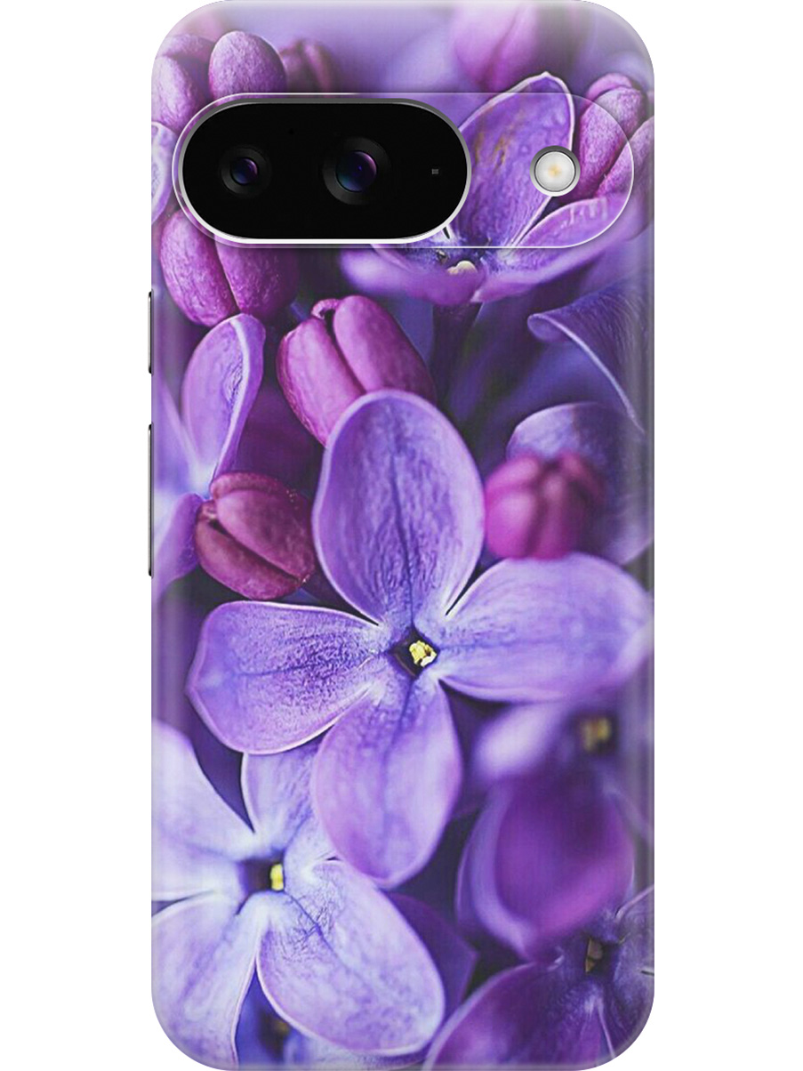 

Силиконовый чехол на Google Pixel 9 с принтом "Фиолетовая сирень", Прозрачный;фиолетовый;черный, 784809721
