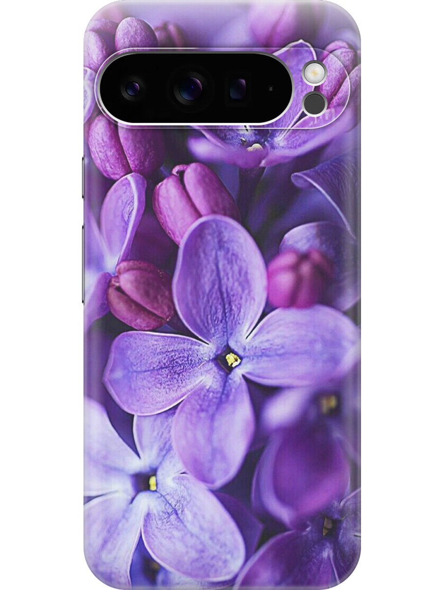 

Силиконовый чехол на Google Pixel 9 pro с принтом "Фиолетовая сирень", Прозрачный;фиолетовый;черный, 784810321
