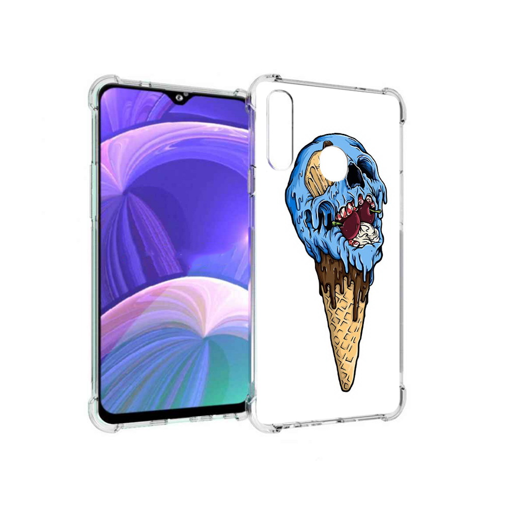 

Чехол MyPads Tocco для Samsung Galaxy A20s мороженное череп (PT139755.554.484), Прозрачный, Tocco