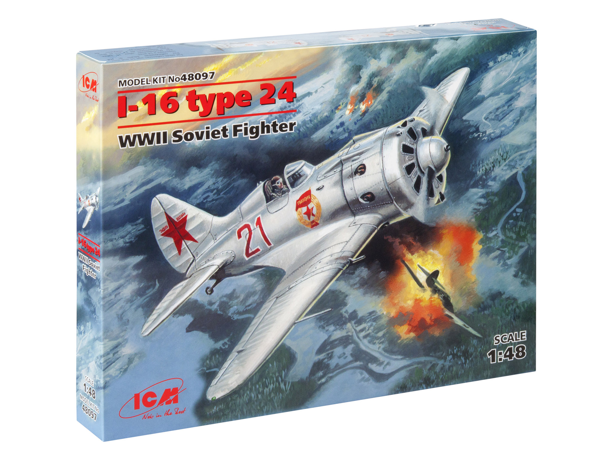 

Сборная модель ICM 1/48 И-16 тип 24, Советский истребитель ІІ МВ 48097