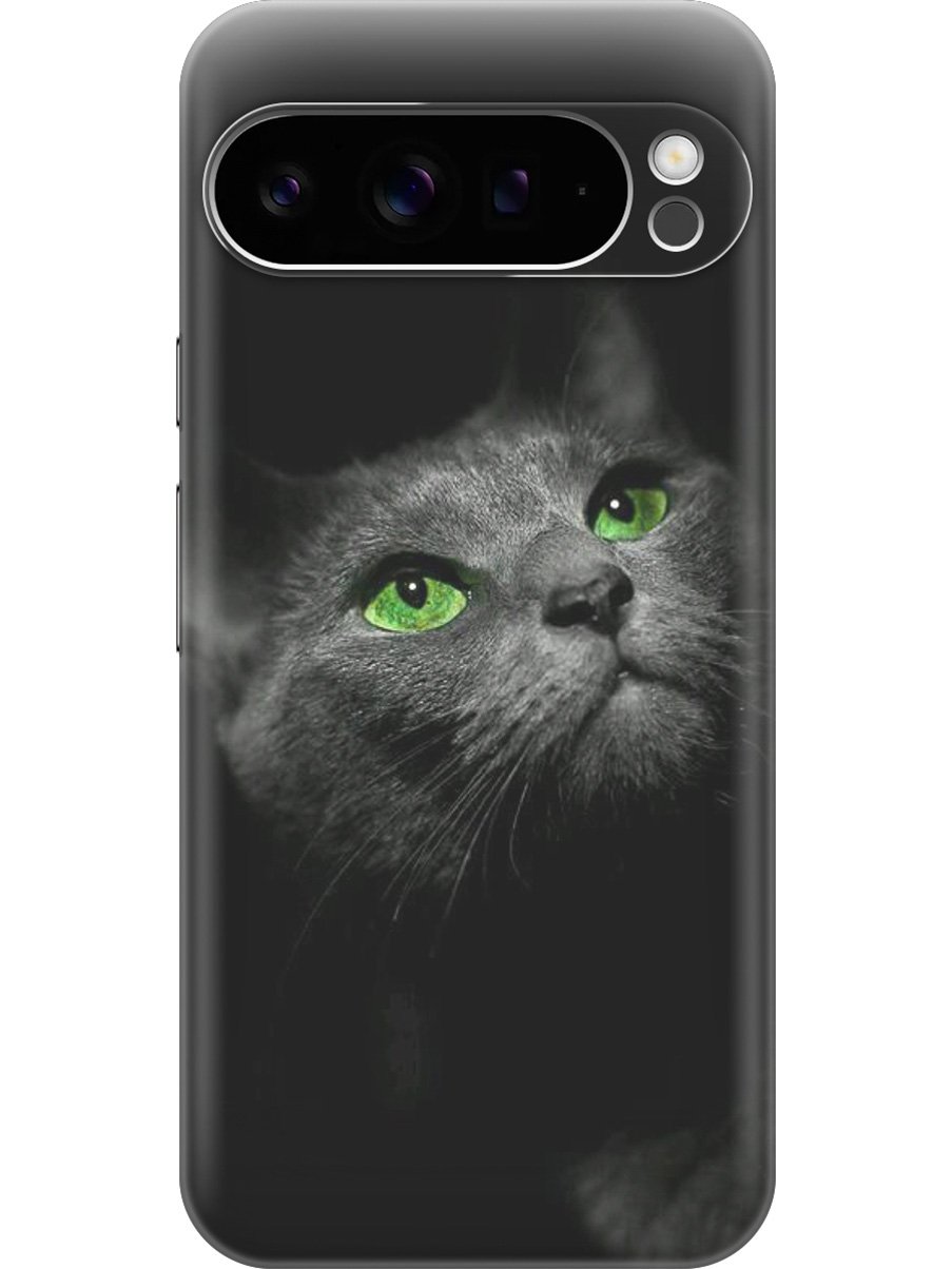 

Силиконовый чехол на Google Pixel 9 pro с принтом "Зеленоглазая кошка", Прозрачный;зеленый;серый;черный, 784810311