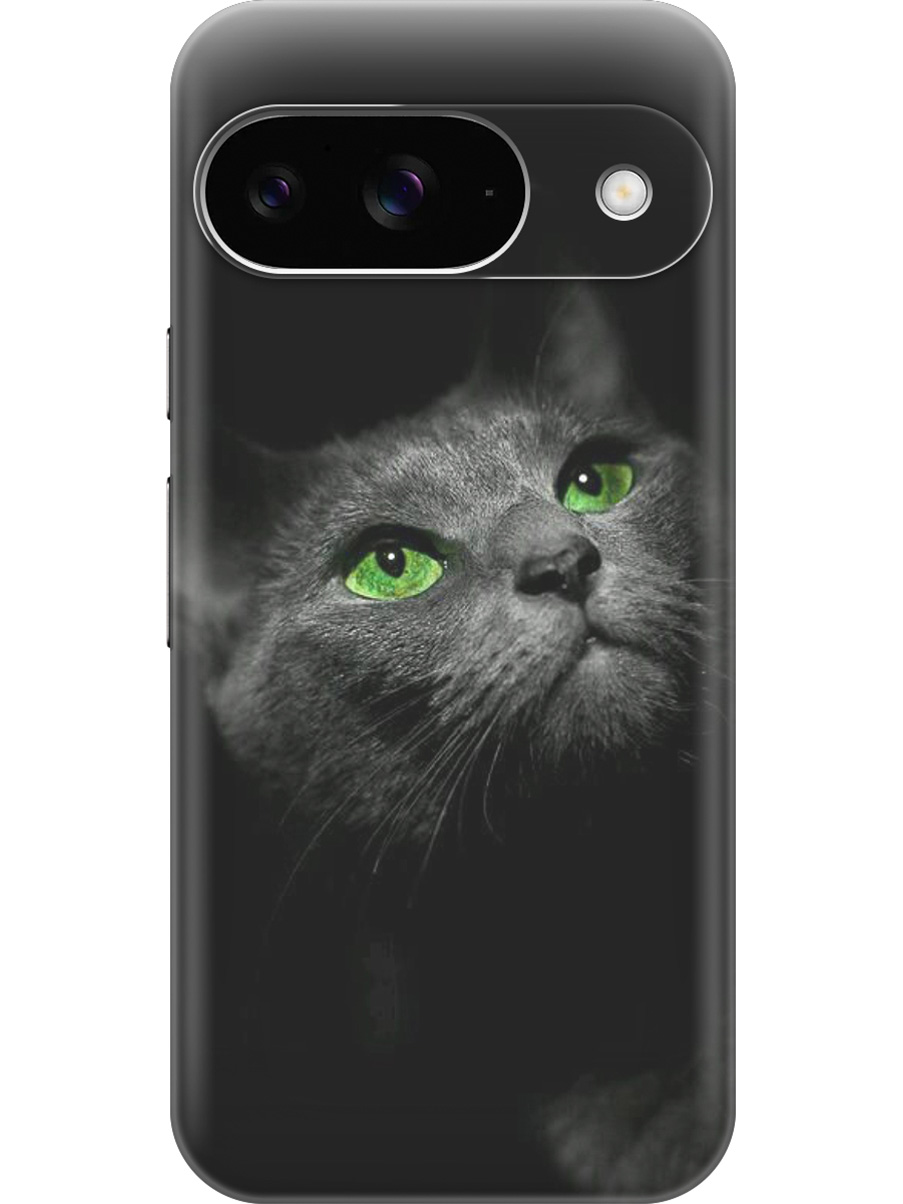 

Силиконовый чехол на Google Pixel 9 с принтом "Зеленоглазая кошка", Прозрачный;зеленый;серый;черный, 784809711