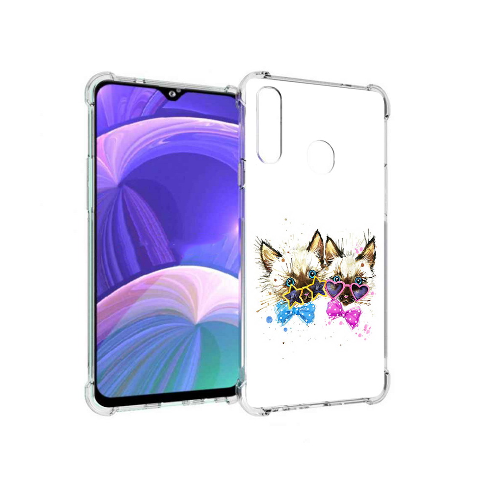 

Чехол MyPads Tocco для Samsung Galaxy A20s милые котята (PT139755.554.474), Прозрачный, Tocco
