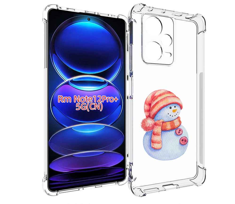 

Чехол MyPads Веселый снеговик для Xiaomi Redmi Note 12 Pro + Plus, Прозрачный, Tocco