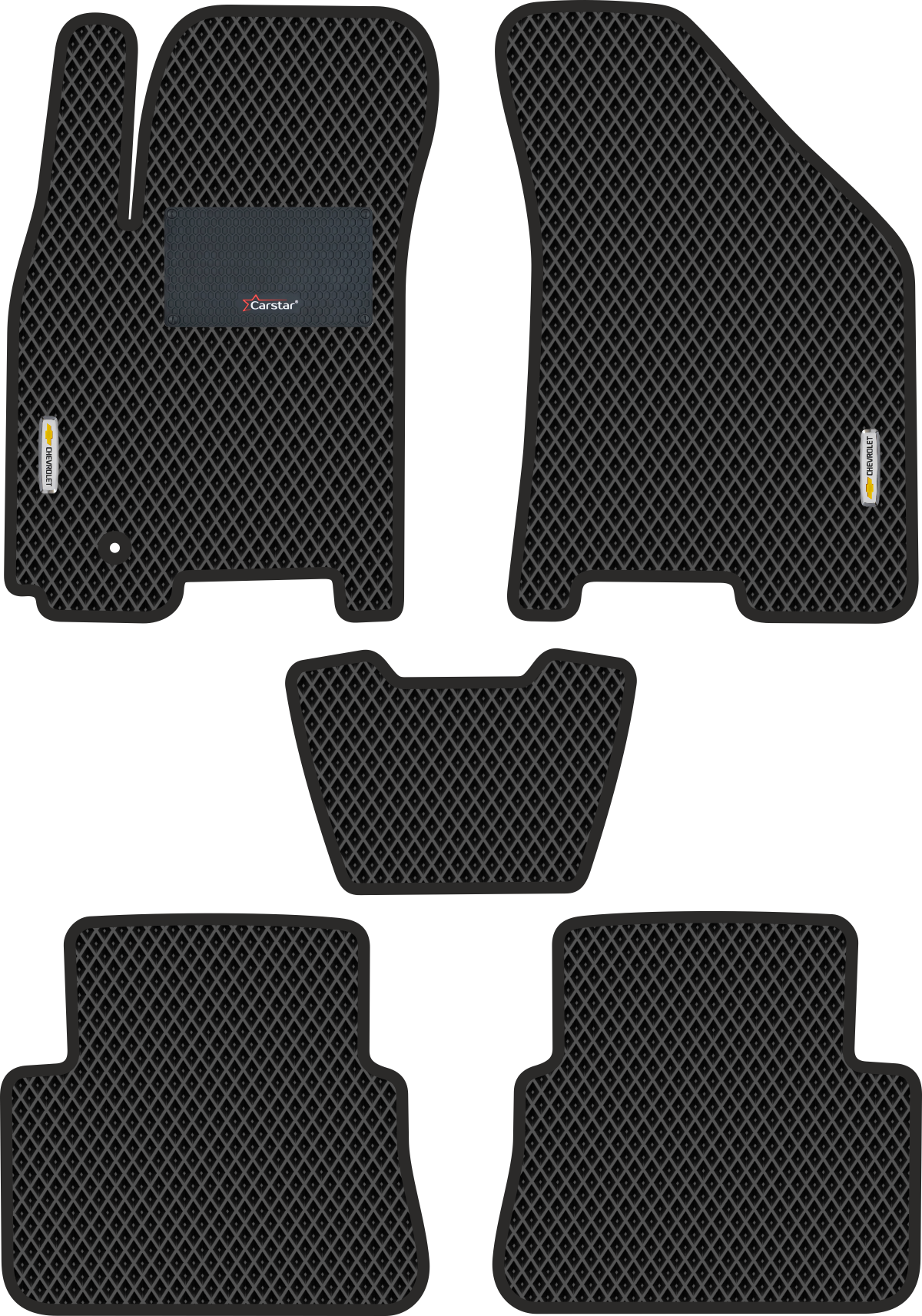 

Коврики Kupi-Kovrik EVA для Chevrolet Lacetti (2004-2013), чёрный, подпятник, 2 эмблемы