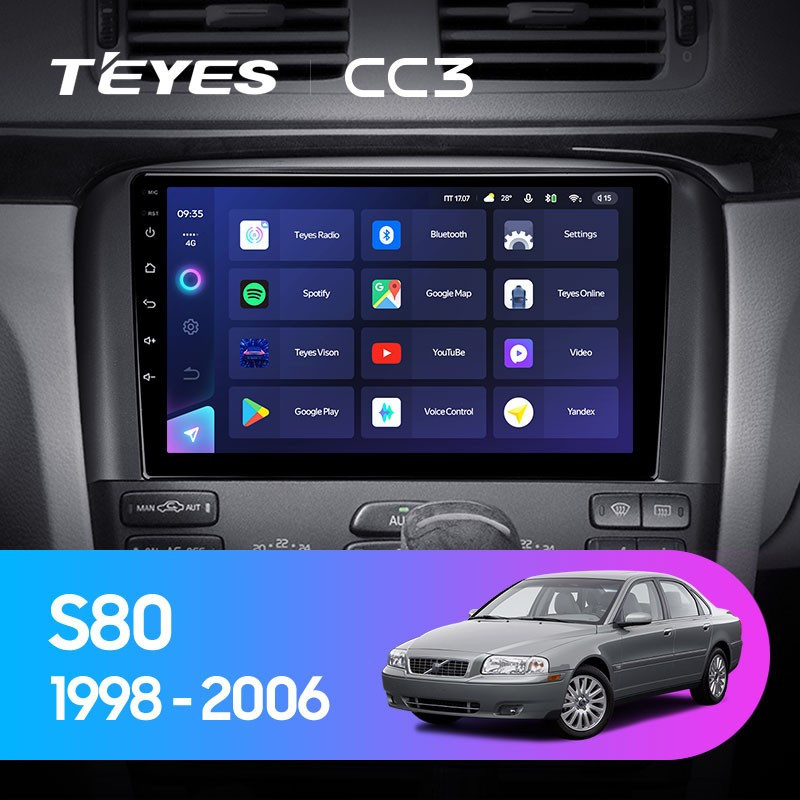 Штатная магнитола Teyes CC3L 432 Volvo S80 1 1998-2006 2860000₽