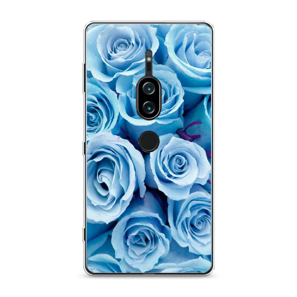 

Силиконовый чехол "Лазурные розы" на Sony Xperia XZ2 Premium, 53350-8