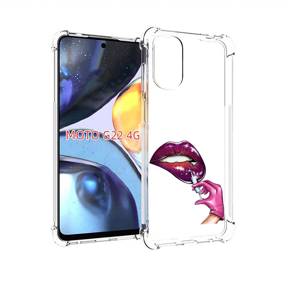 

Чехол MyPads качаем-губы для Motorola Moto G22 4G, Прозрачный, Tocco