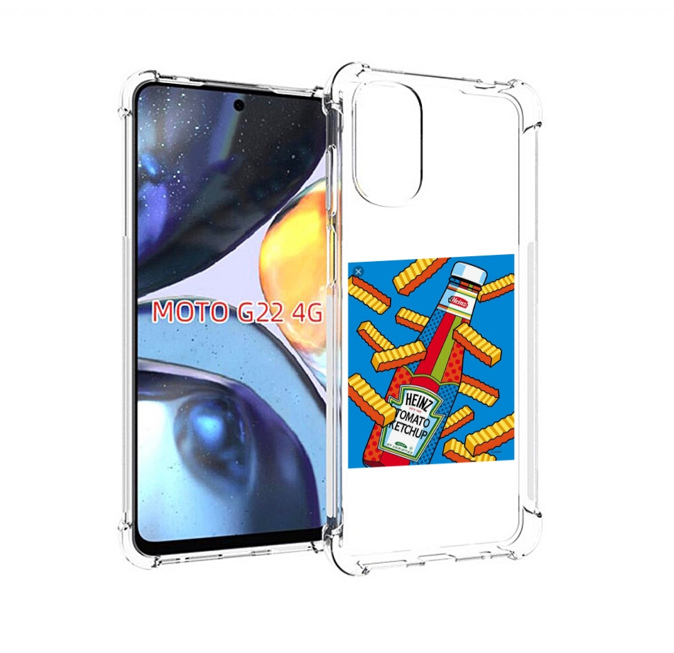 

Чехол MyPads картошка с соусом для Motorola Moto G22 4G, Прозрачный, Tocco