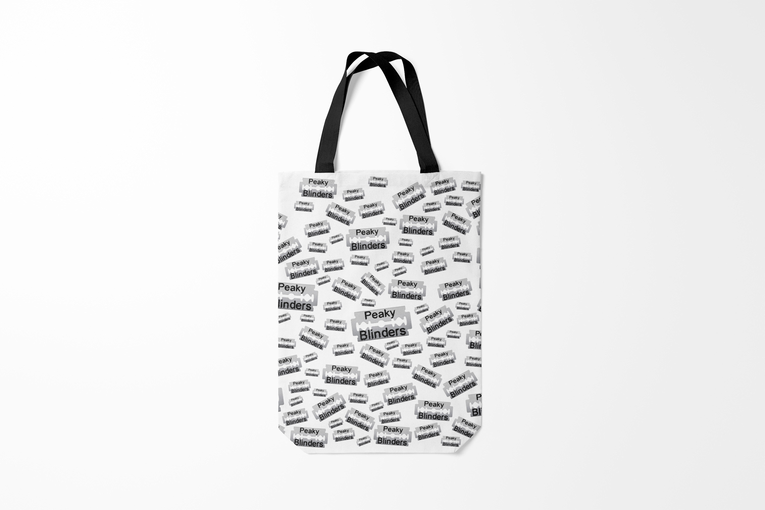 

Сумка шoппер унисекс Burnettie Острые козырьки Peaky Blinders Лезвие Паттерн, белый, Острые козырьки Peaky Blinders Лезвие Паттерн