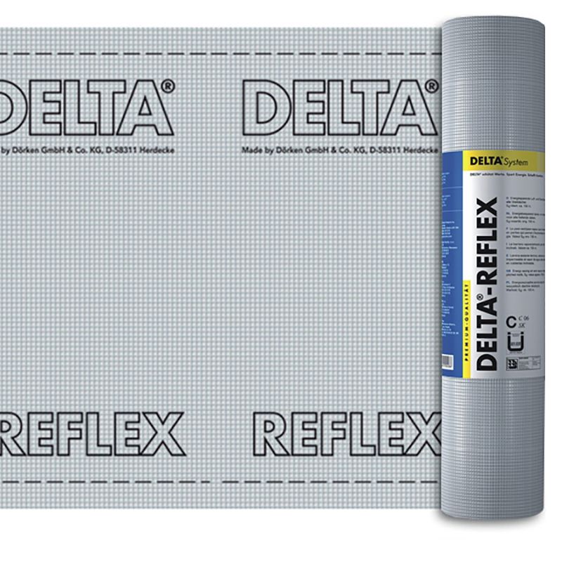 фото Пароизоляционная пленка delta-reflex (1.5х50м) с алюминиевым рефлексным слоем