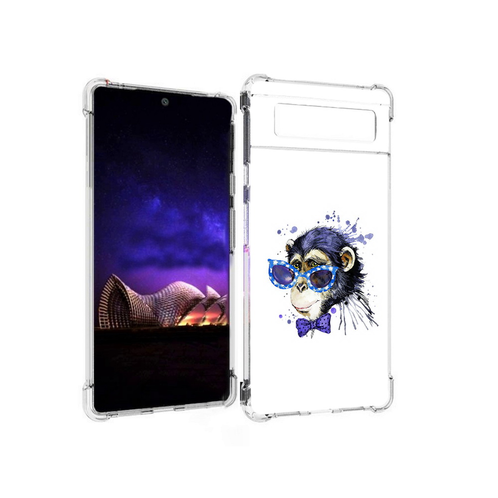 

Чехол MyPads Tocco для Google Pixel 6 акварельная обезьяна, Прозрачный, Tocco