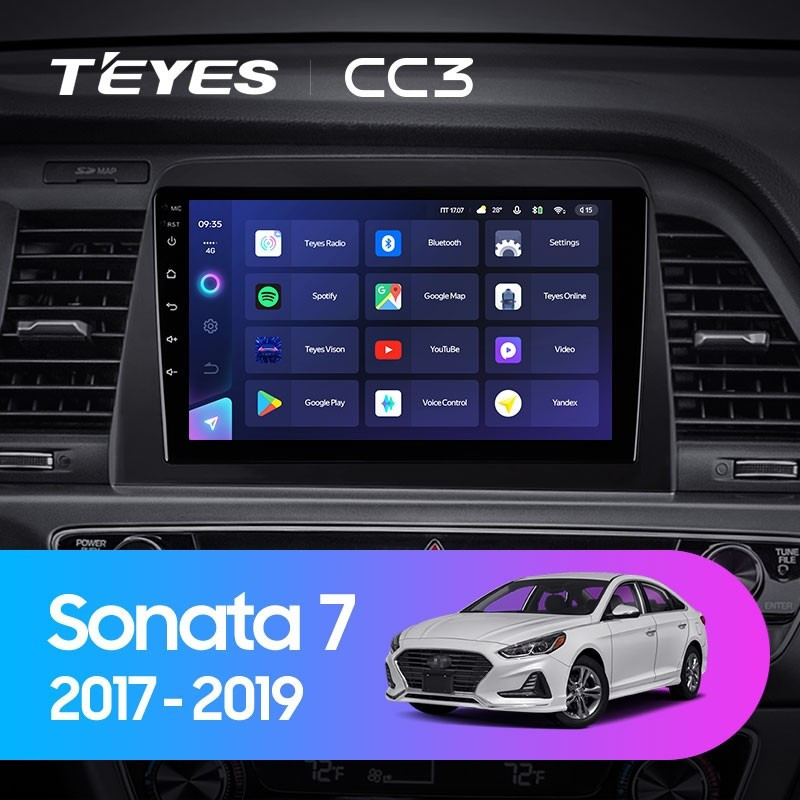 Штатная магнитола Teyes CC3L 432 Hyundai Sonata 7 LF 2017-2019 2740000₽