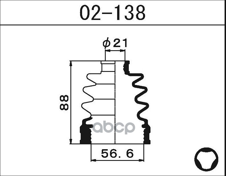 Пыльник Шруса Внутреннего 02-138 Nsin0013798192 1-56 (Maruichi) арт. 02138