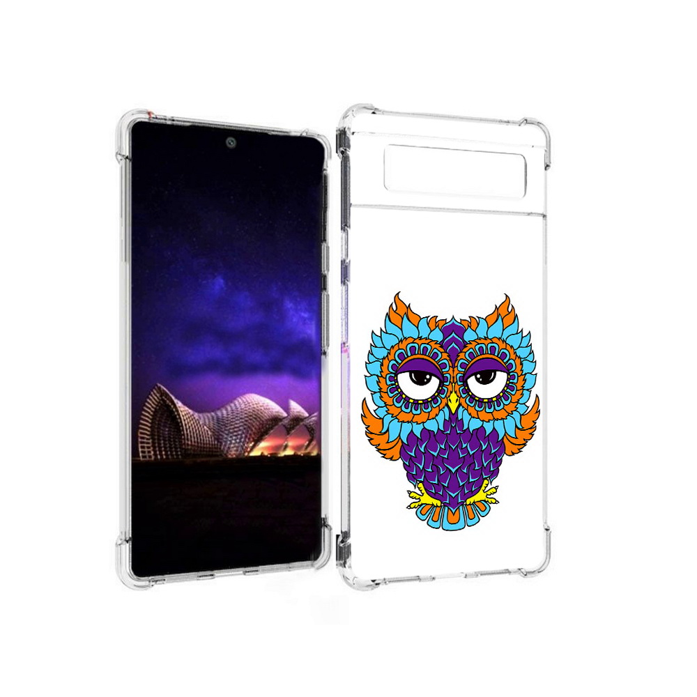 

Чехол MyPads Tocco для Google Pixel 6 Цветная сова, Прозрачный, Tocco