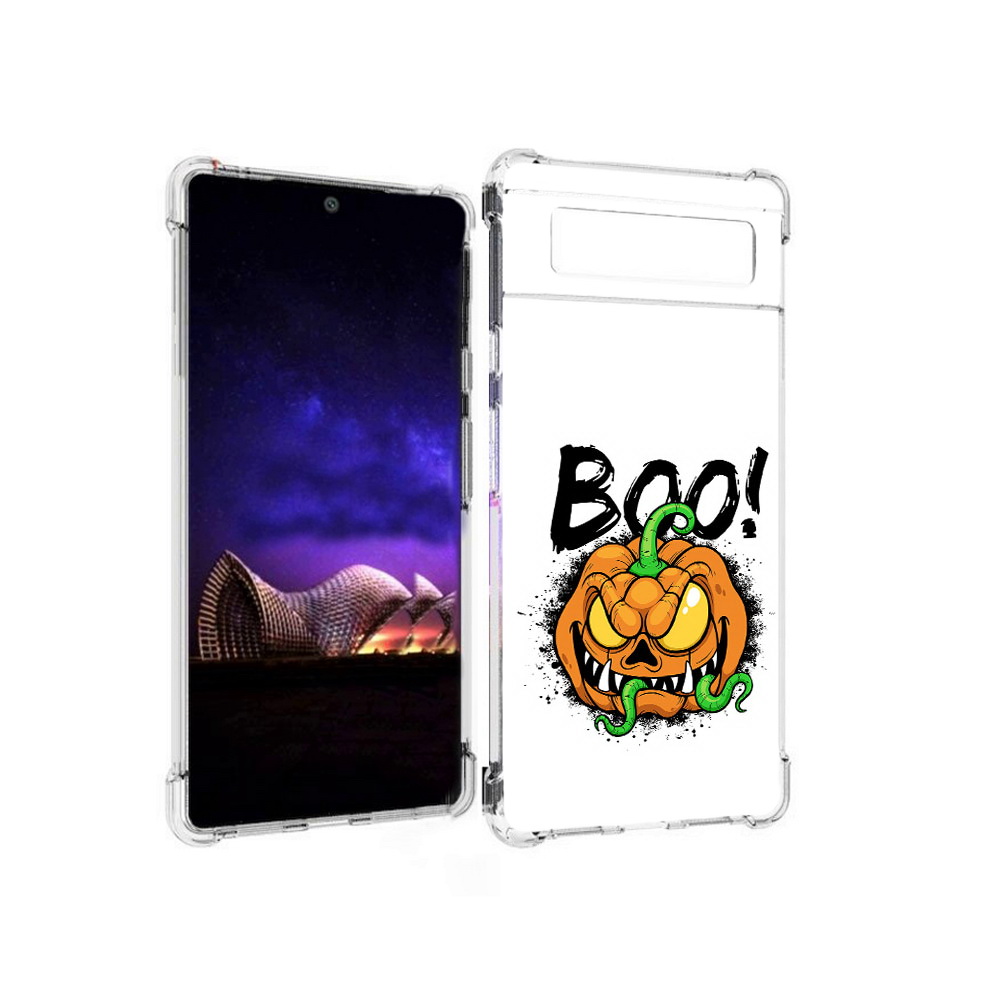 

Чехол MyPads Tocco для Google Pixel 6 Хэллоуин бу, Прозрачный, Tocco
