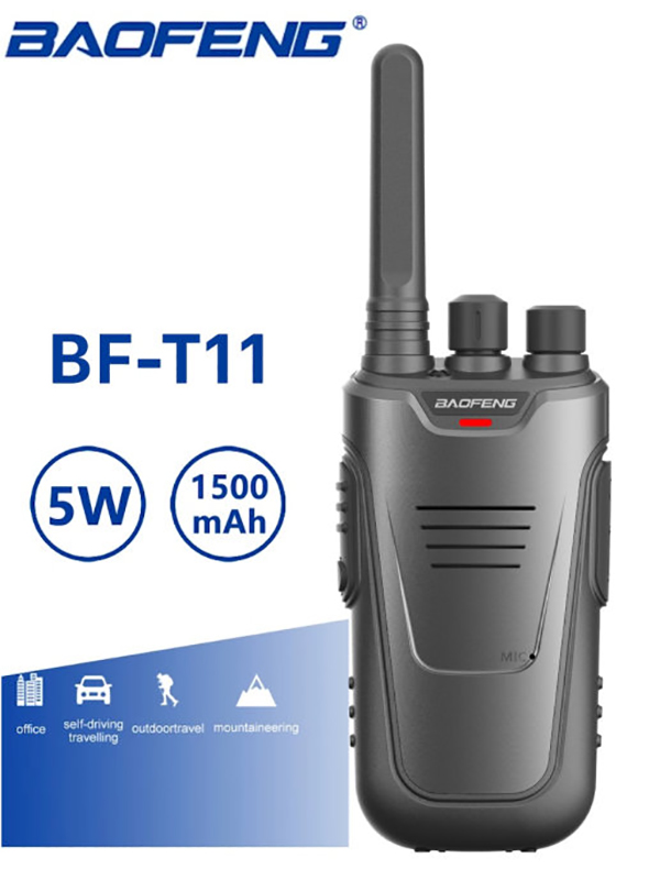 

Радиостанция Baofeng BF-T11 чёрная, BF-T11