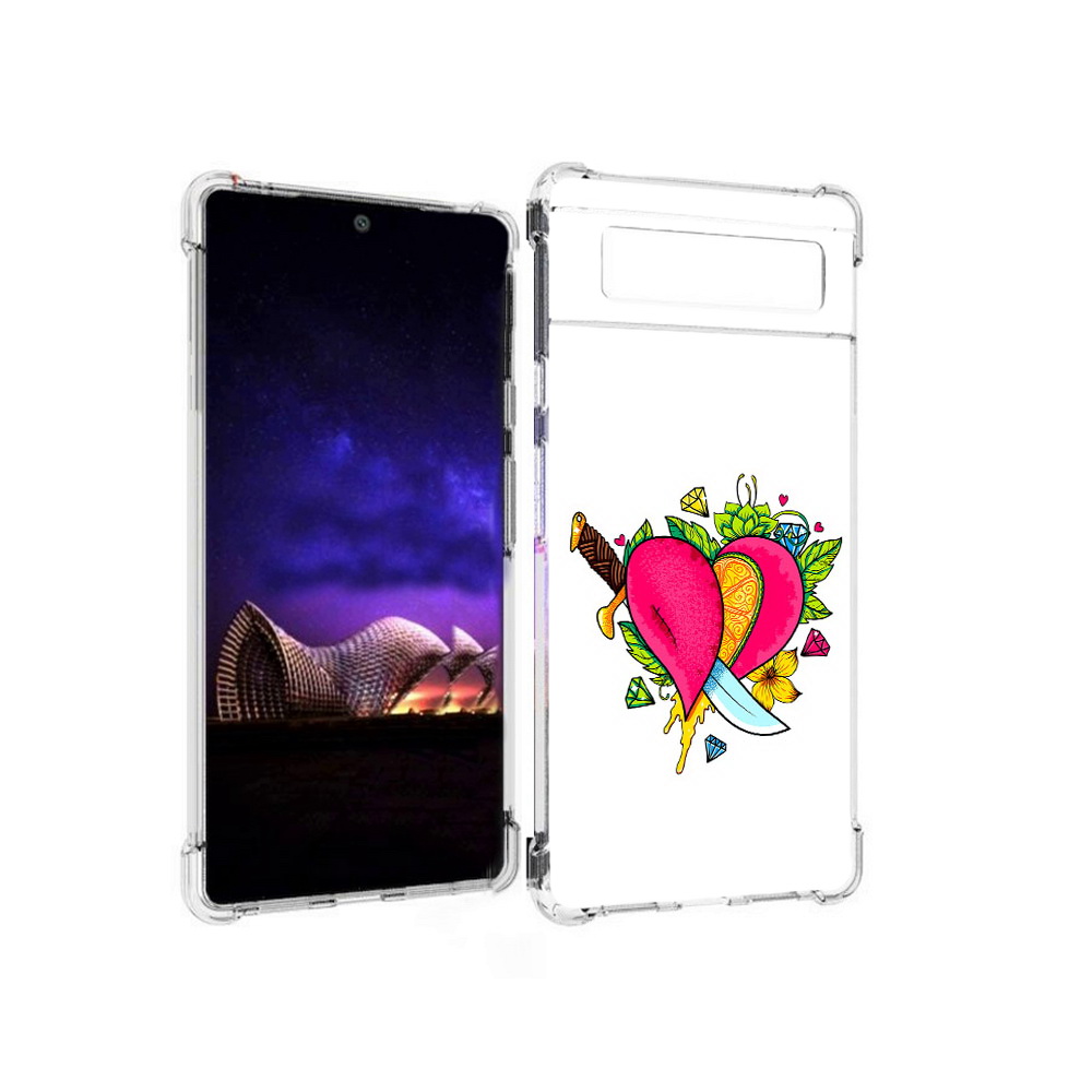 

Чехол MyPads Tocco для Google Pixel 6 Фруктовое сердце, Прозрачный, Tocco