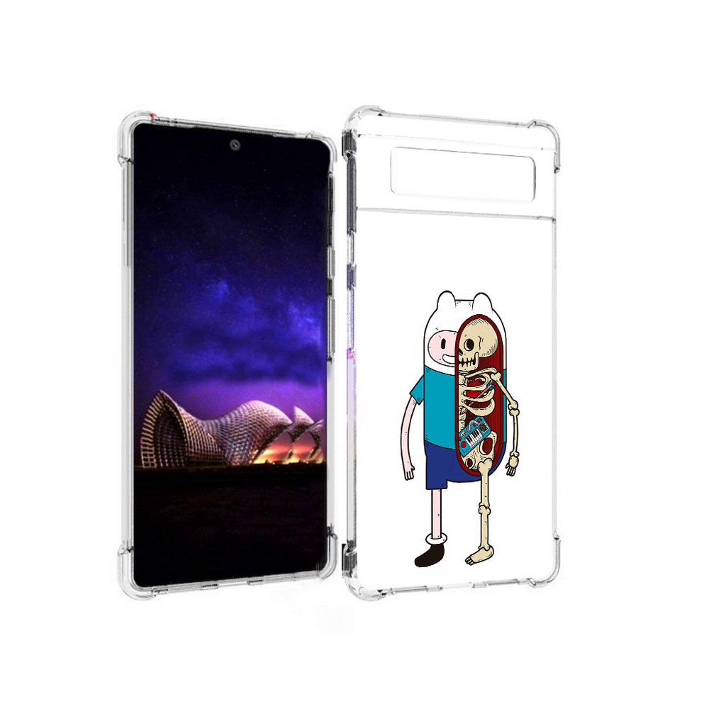 

Чехол MyPads Tocco для Google Pixel 6 Финн скелет, Прозрачный, Tocco