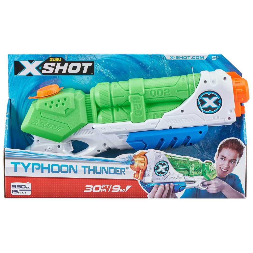 Водный бластер игрушечный ZURU X-Shot Water «Тайфун Тандер» ZURU 1 бластер игрушечный zuru s001 x shot water fast fill skins nano 4pk