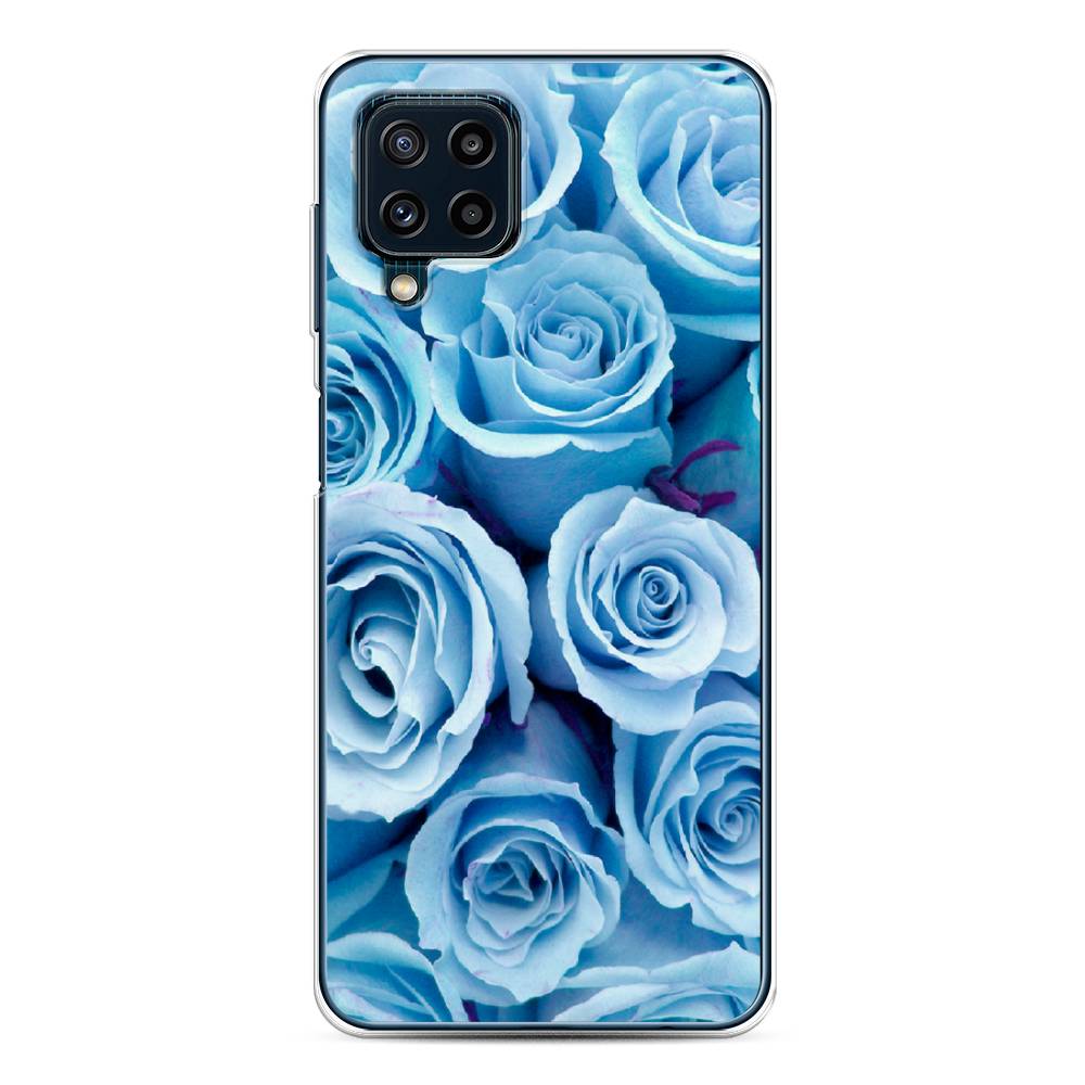 фото Силиконовый чехол "лазурные розы" на samsung galaxy m32 awog