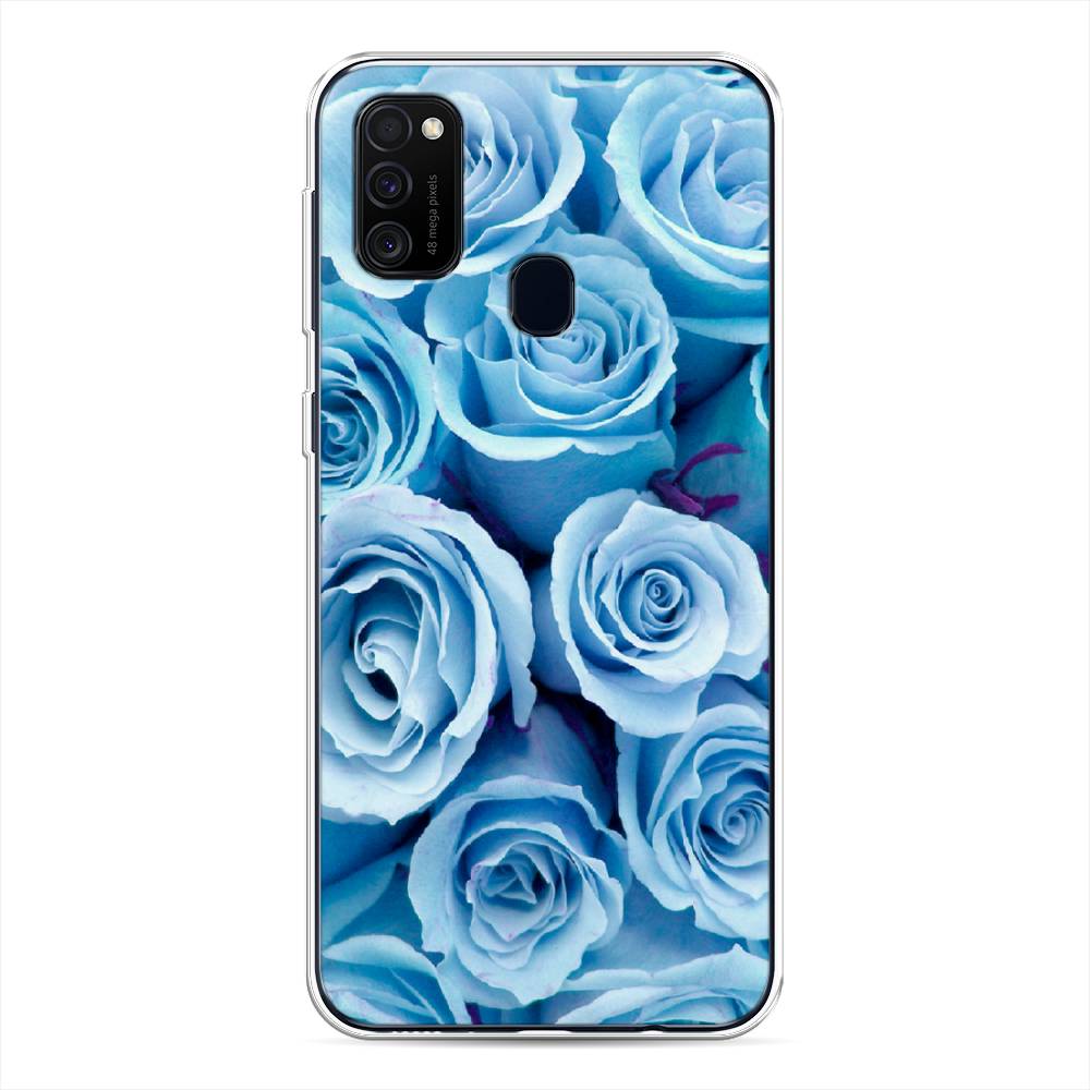 

Чехол Awog на Samsung Galaxy M21/M30s "Лазурные розы", Разноцветный, 29750-8