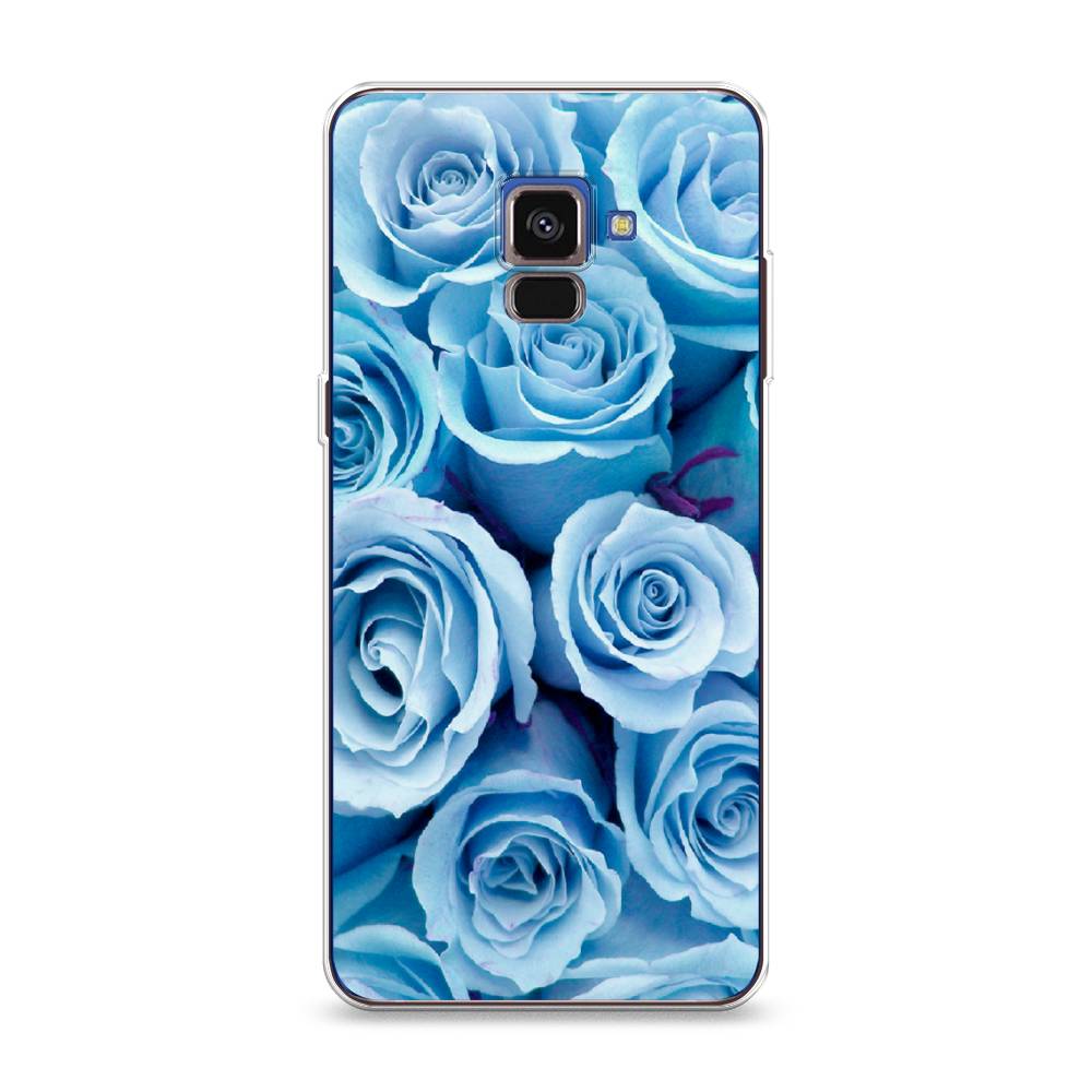 

Чехол Awog на Samsung Galaxy A8 2018 "Лазурные розы", Разноцветный, 25450-8