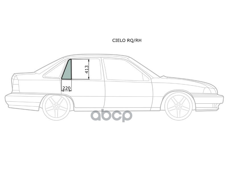 Стекло Форточки (Уголок) Задней Правой Двери Daewoo Nexia 95-16 Xyg Арт. Cielo Rq/Rh