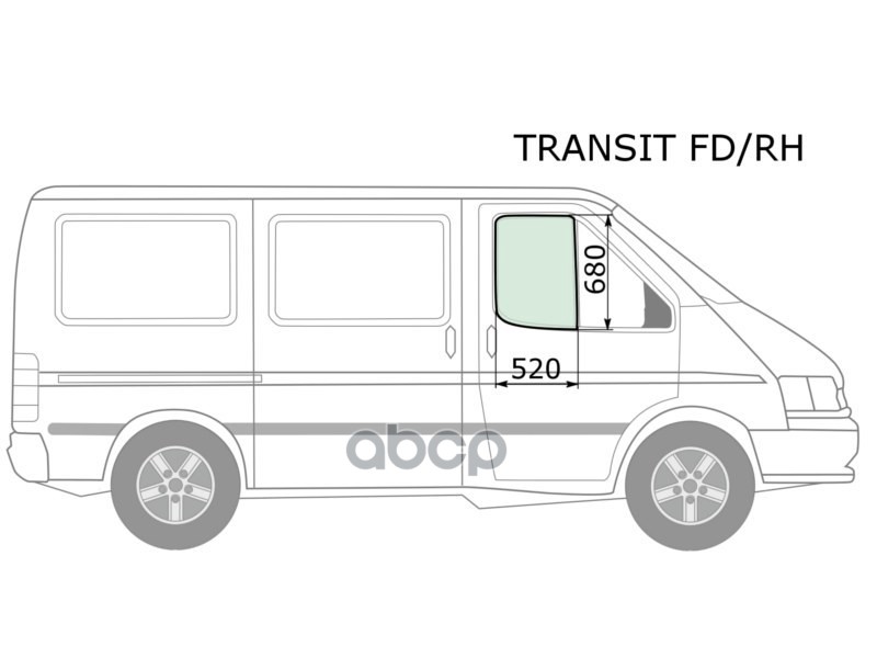 Стекло Переднее Правое Опускное Ford Transit 86-00 Xyg Арт. Transit Fd/Rh