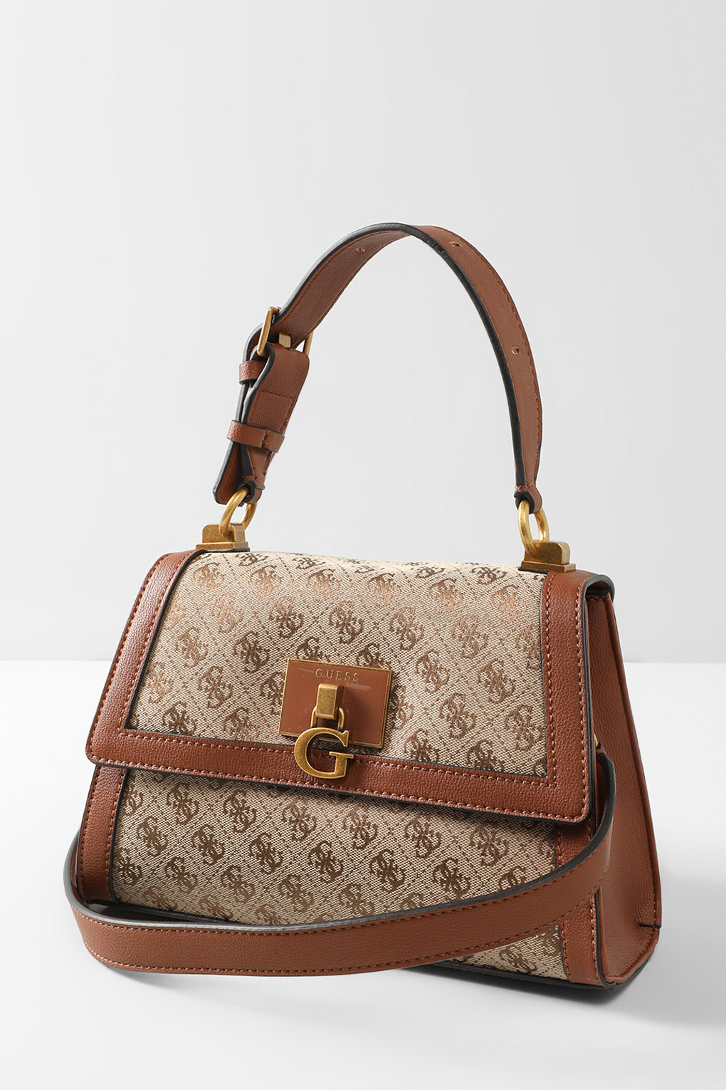 

Сумка кросс-боди женская Guess HWJB78 75200 бежевая/коричневая, HWJB78 75200