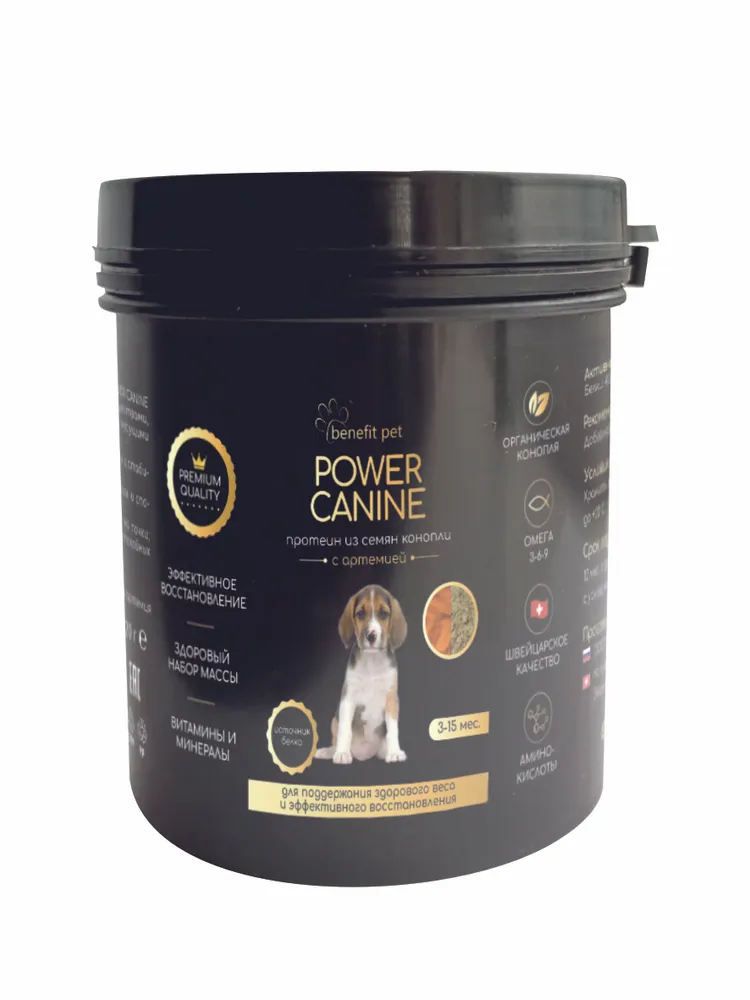 Конопляный протеин для щенят Pet Benefit с артемией, 120 г