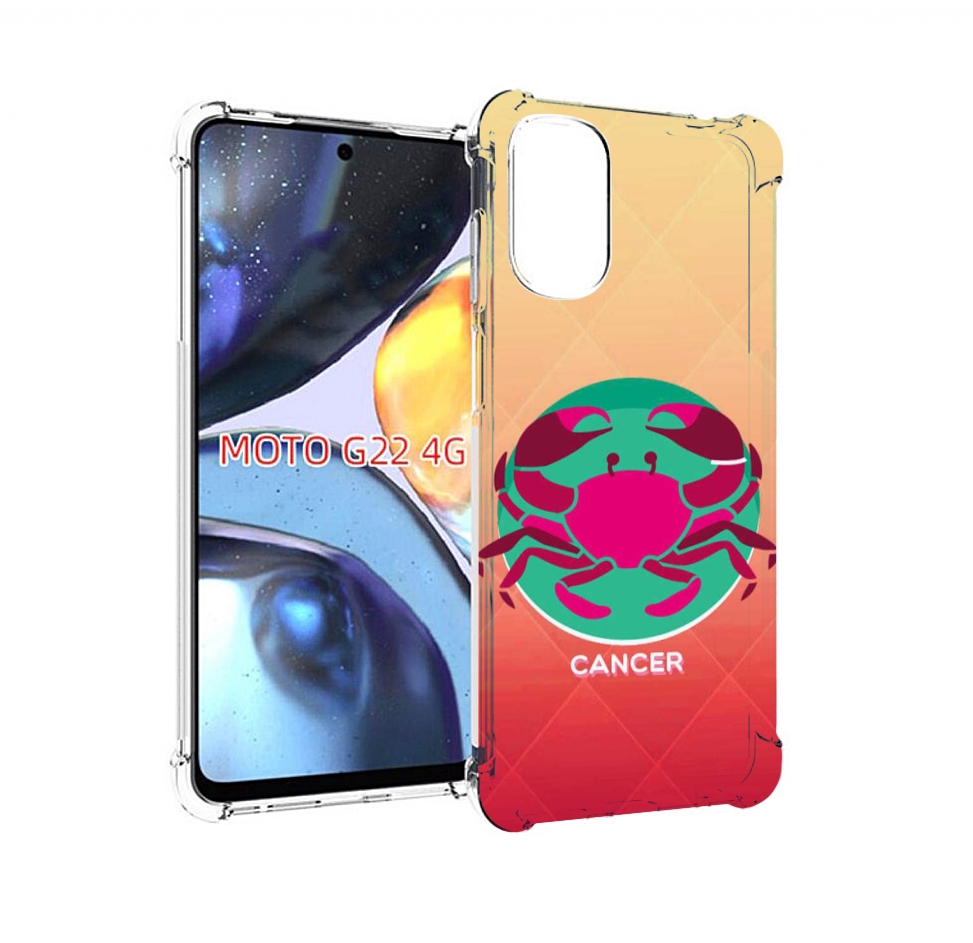 

Чехол MyPads знак зодиака рак 4 для Motorola Moto G22 4G, Прозрачный, Tocco