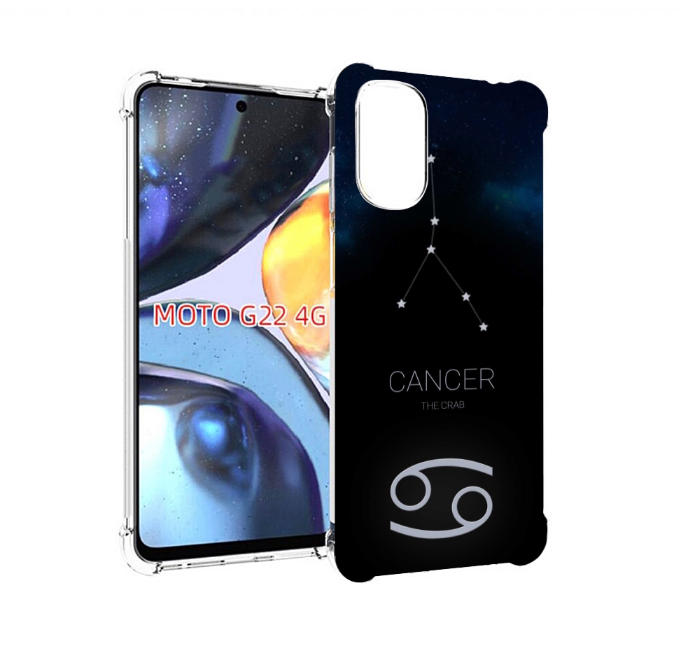 

Чехол MyPads знак зодиака рак 2 для Motorola Moto G22 4G, Прозрачный, Tocco