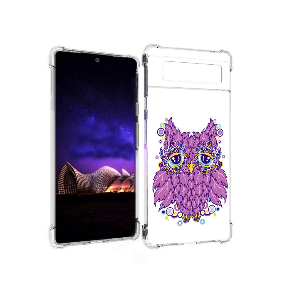 

Чехол MyPads Tocco для Google Pixel 6 Розовая сова, Прозрачный, Tocco