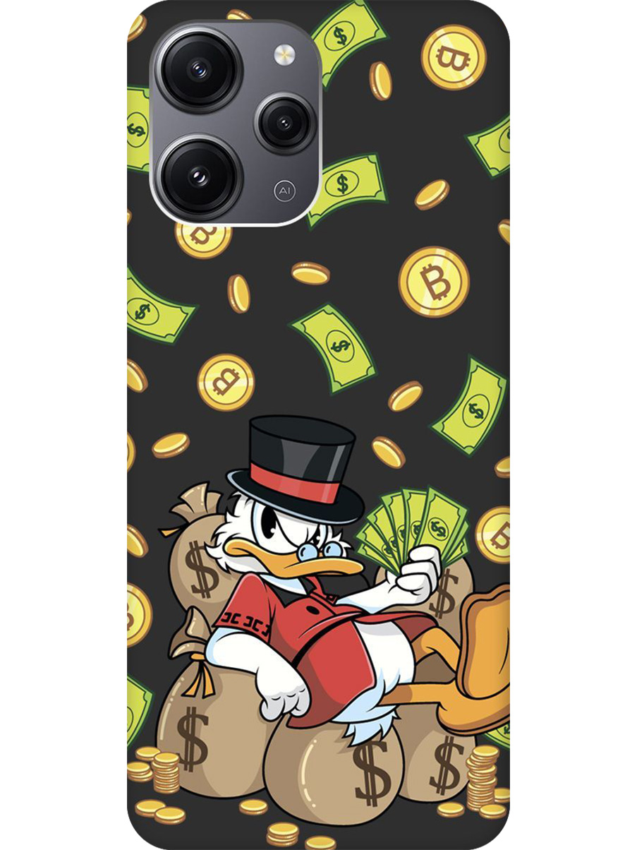 

Силиконовый чехол на Xiaomi Redmi 12 с принтом "Богатый Скрудж" матовый черный, Черный;прозрачный;белый;зеленый, 772621771