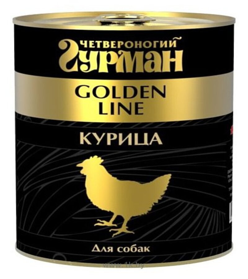 

Влажный корм для собак Четвероногий Гурман Golden, курица в желе, 6шт по 340г