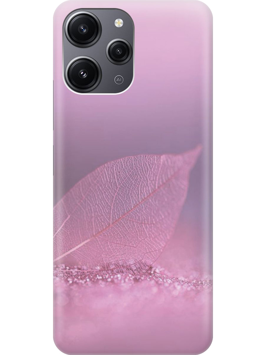 

Силиконовый чехол на Xiaomi Redmi 12 с принтом "Листок в розовых блестках", Прозрачный;розовый;фиолетовый, 772621722