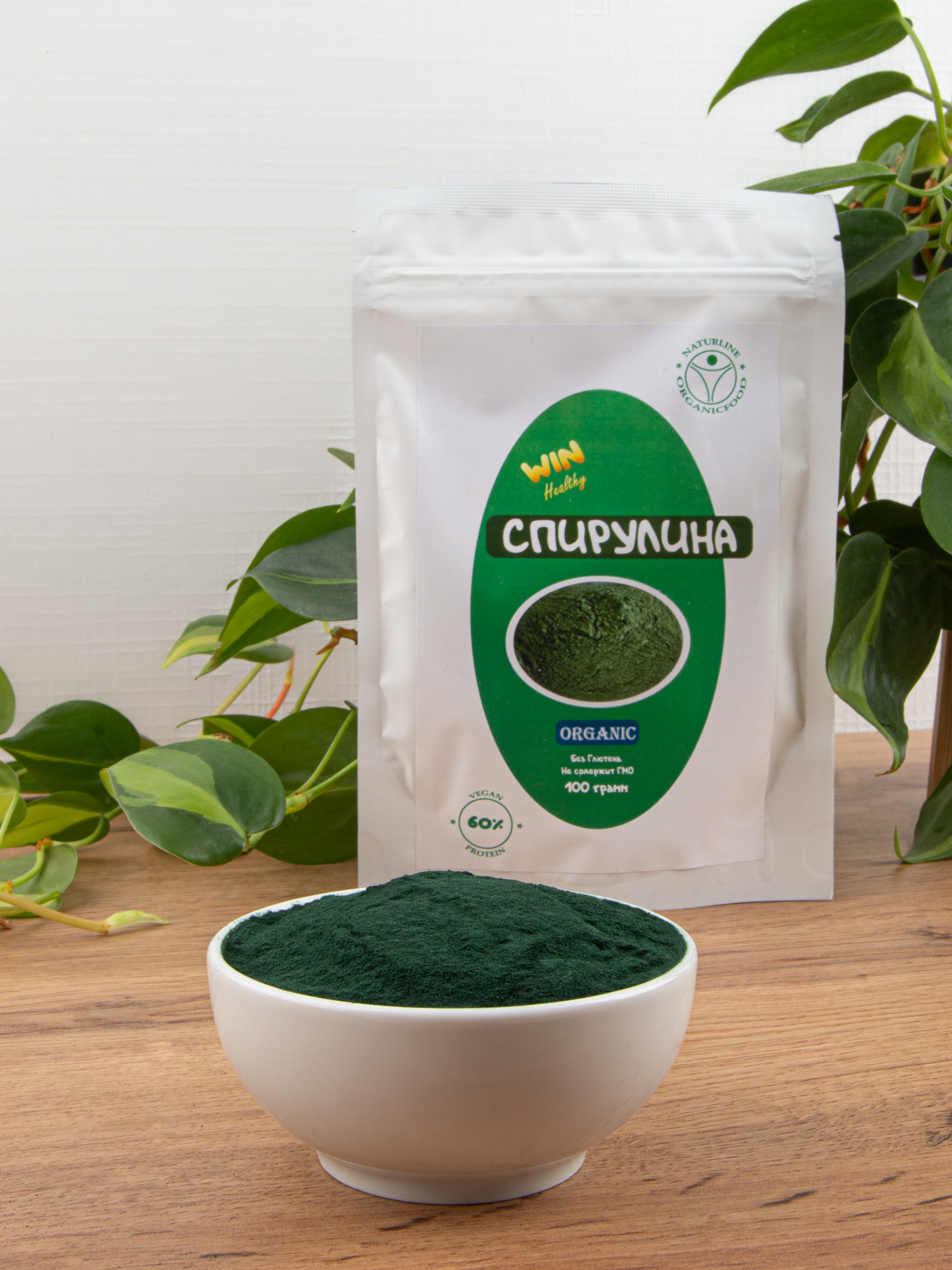 

Спирулина порошок WIN Healthy, для смузи, похудение, 100 г