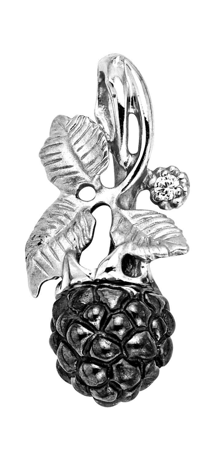 фото Подвеска из серебра с фианитом swarovski альдзена p-15013