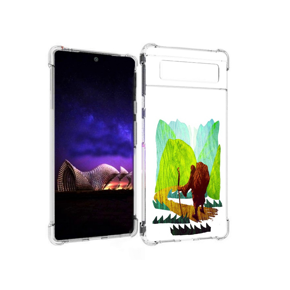 

Чехол MyPads Tocco для Google Pixel 6 Лесная тропа, Прозрачный, Tocco