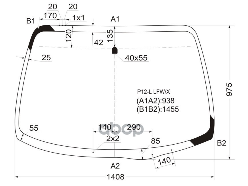 

Стекло Лобовое Nissan Primera 4/5D Hbk/Wgn 01-08 Xyg Арт. P12-L Lfw/X