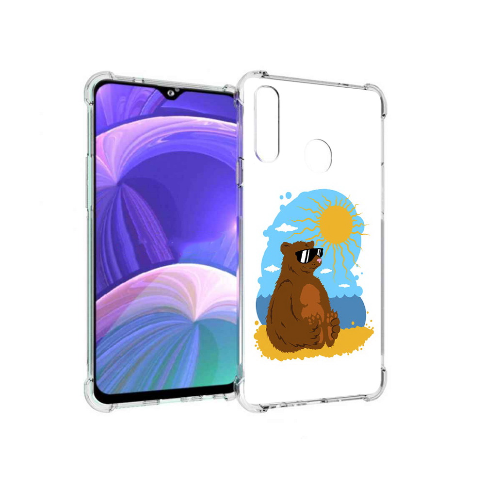 

Чехол MyPads Tocco для Samsung Galaxy A20s медведь на чиле (PT139755.554.468), Прозрачный, Tocco