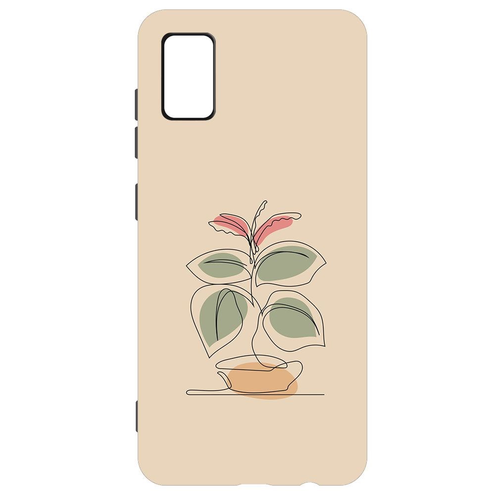 

Чехол-накладка Krutoff Soft Case Цветок для Samsung Galaxy A41 (A415) черный