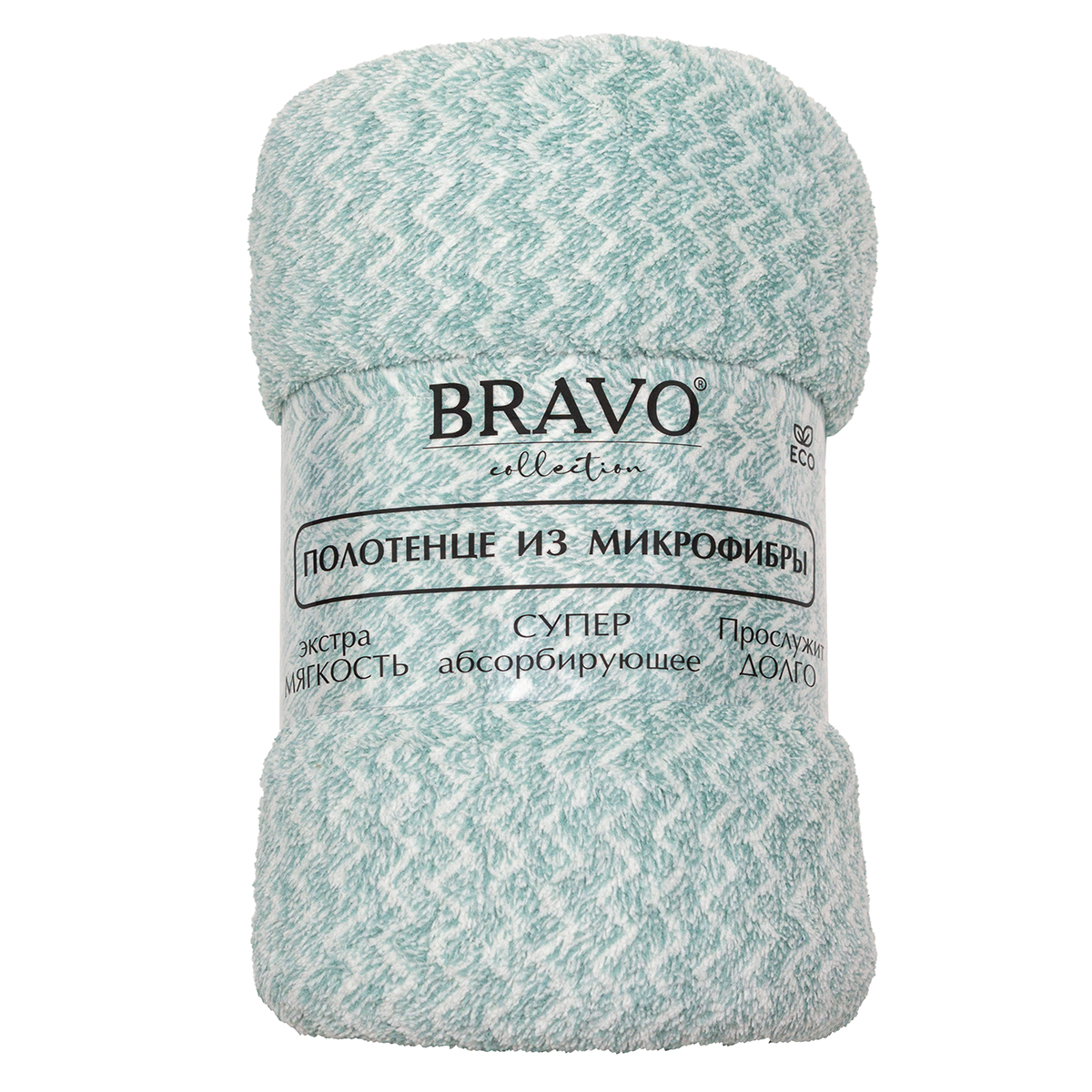 Полотенце из микрофибры Bravo Дежавю 65*130 - 1 шт мятный