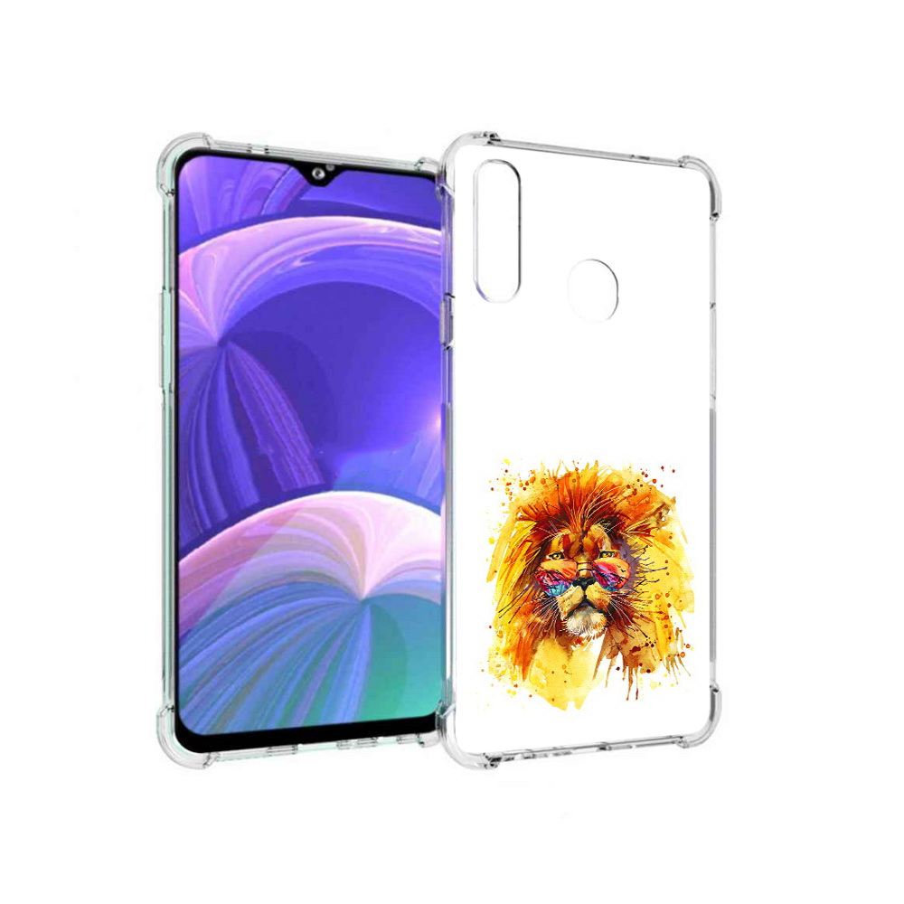 

Чехол MyPads Tocco для Samsung Galaxy A20s лев в очках (PT139755.554.436), Прозрачный, Tocco