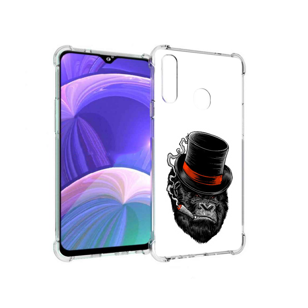 

Чехол MyPads Tocco для Samsung Galaxy A20s дизайнерская горилла (PT139755.554.431), Прозрачный, Tocco